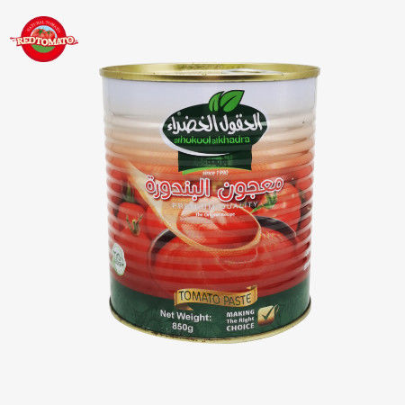 Chất dính cà chua đóng hộp ISO 850g mỗi lon với nắp mở dễ dàng 30%-100% độ tinh khiết