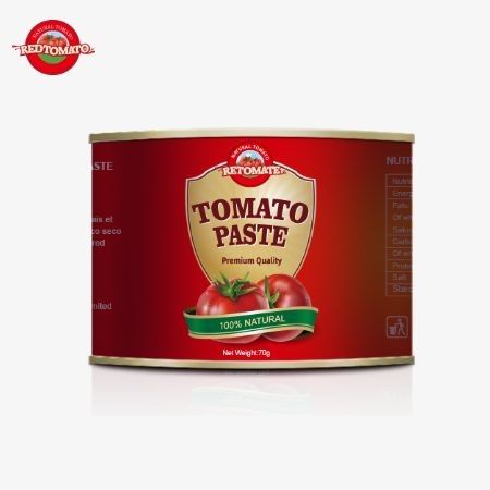 Trọng lượng cà chua đóng hộp cao cấp được bao bọc trong 70g Tin với nắp dễ mở thân thiện với người dùng
