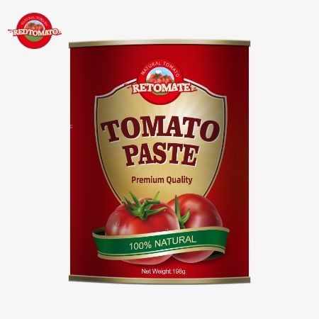198g Bột cà chua đóng hộp OEM phù hợp với tiêu chuẩn sản xuất ISO HACCP BRC FDA