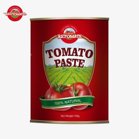 198 gram bột cà chua đóng hộp được sản xuất theo tiêu chuẩn sản xuất ISO HACCP BRC và FDA