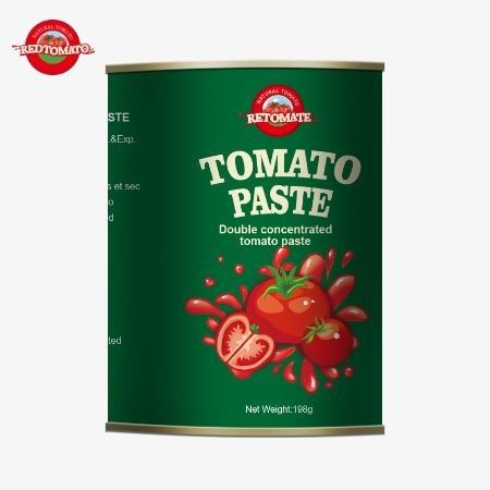 198 gram kem cà chua đóng hộp đáp ứng cả tiêu chuẩn ISO HACCP và BRC cũng như tiêu chuẩn sản xuất của FDA