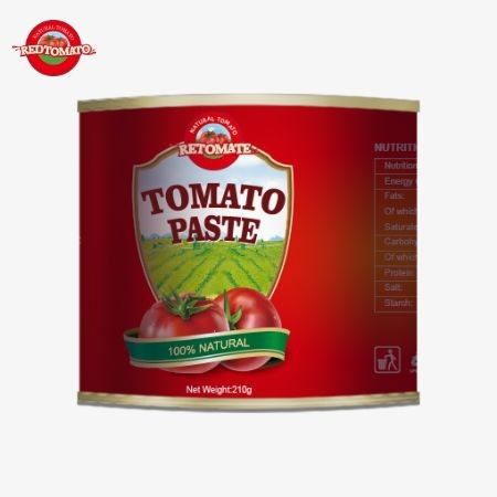 210g Bột cà chua đóng hộp được sản xuất theo tiêu chuẩn sản xuất ISO HACCP BRC và FDA