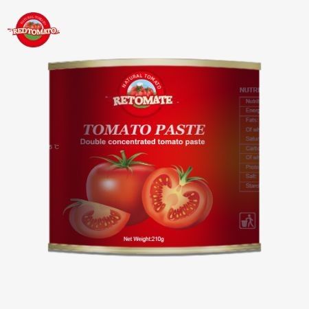 210g Bột cà chua đóng hộp tuân thủ các tiêu chuẩn sản xuất được thiết lập bởi ISO HACCP BRC và FDA