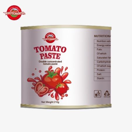 210g bột cà chua đóng hộp đáp ứng các tiêu chuẩn sản xuất của ISO HACCP BRC FDA