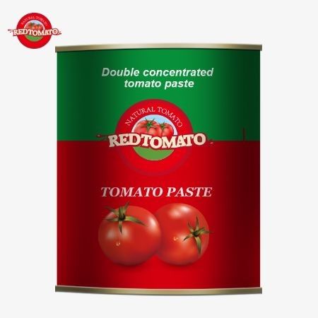 800g bột cà chua đóng hộp phù hợp với các tiêu chuẩn toàn cầu được đặt ra bởi ISO HACCP BRC và các quy định của FDA