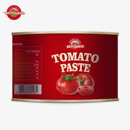 Chất lượng cao nhất Halal Thực phẩm cà chua đóng hộp 28-30% Chất dính cà chua tập trung trong 2200g Cho halal African Muslim Cook