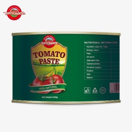 Sản phẩm cà chua đóng hộp Halal chất lượng cao 28-30% Bột cà chua tập trung trong 2200g ẩm thực Hồi giáo Halal châu Phi