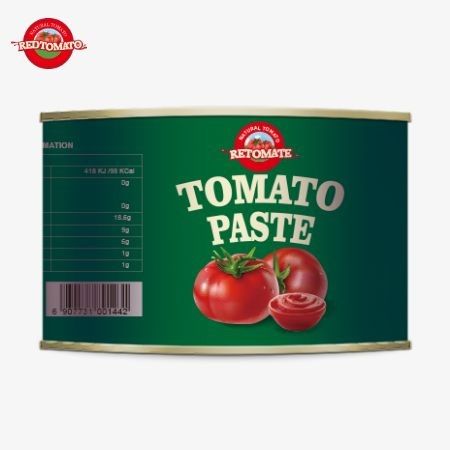 ẩm thực Hồi giáo Châu Phi Halal cao cấp 2200g sản phẩm cà chua đóng hộp chất lượng cao với 28-30% bột cà chua tập trung