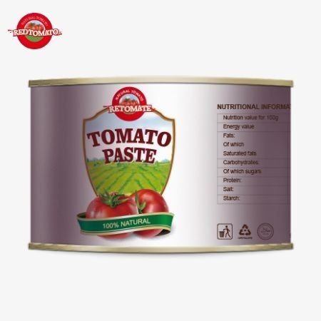 Sản phẩm cà chua đóng hộp 2200g chất lượng cao Halal - Chứng nhận cho ẩm thực Hồi giáo châu Phi Với 28-30% cà chua tập trung