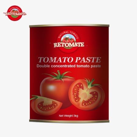 3kg bột cà chua đóng hộp đáp ứng tiêu chuẩn sản xuất ISO HACCP BRC và FDA