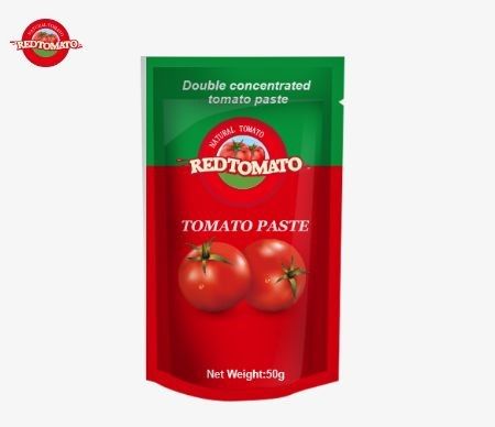 50g Stand-Up Sachet Tomato Paste tuân thủ các tiêu chuẩn ISO HACCP và BRC