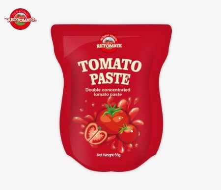 Nhập xưởng bán buôn Stand-Up Sachet Tomato Paste được cung cấp trong các biến thể 56g và 70g, cung cấp một sản phẩm tinh khiết mà không có bất kỳ chất phụ gia nào