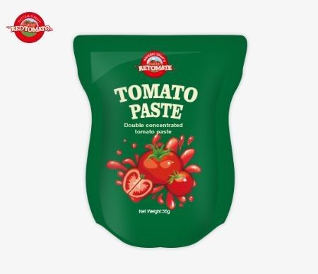 Bán bán buôn Stand-Up Sachet Tomato Paste, với kích cỡ 56g cung cấp một sản phẩm tinh khiết mà không có chất phụ gia