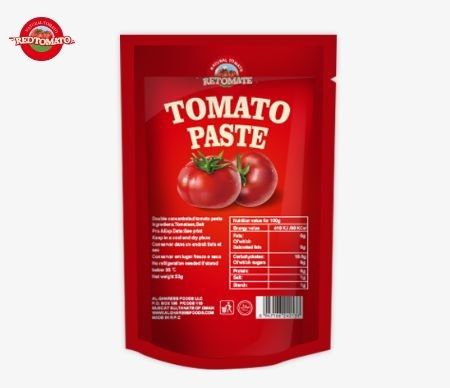 Xưởng trực tiếp tùy chỉnh in 70g Stand-up pouch bags For tomato sauce paste packaging