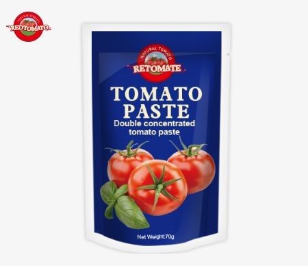 Giá nhà máy tùy chỉnh in đứng lên túi túi 70g cà chua paste túi bọc thực phẩm túi túi