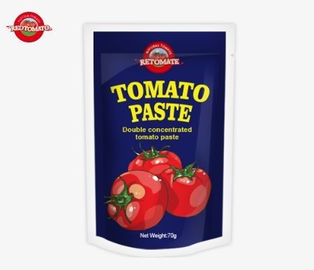70g Tomato Paste In Standing Sachet Flat Sachet Brix 28-30% 22-24% 18-20% nồng độ