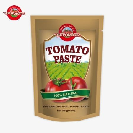 80g Tomato Paste Stand-up Bag Double Concentrated, độ tinh khiết dao động từ 30% đến 100%