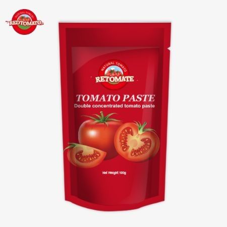 OEM 100g Stand-Up Sachet chứa bột cà chua nồng độ gấp đôi với độ tinh khiết từ 30% đến 100%