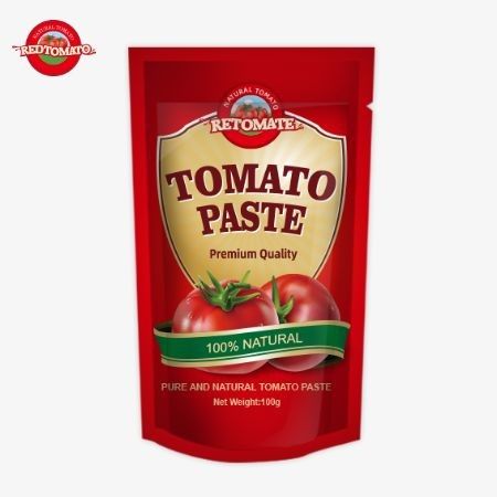 OEM 100g Stand-Up Sachet chứa bột cà chua nồng độ gấp đôi với độ tinh khiết từ 30% đến 100%
