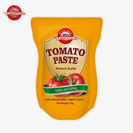 113g Trong nhà máy bột cà chua sachet đứng lên ISO HACCP BRC Và tiêu chuẩn sản xuất FDA