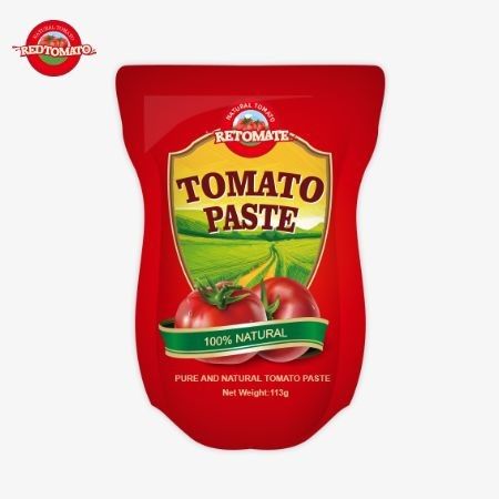 Nhà máy pha cà chua sản xuất 113g túi đứng theo tiêu chuẩn sản xuất ISO HACCP BRC và FDA