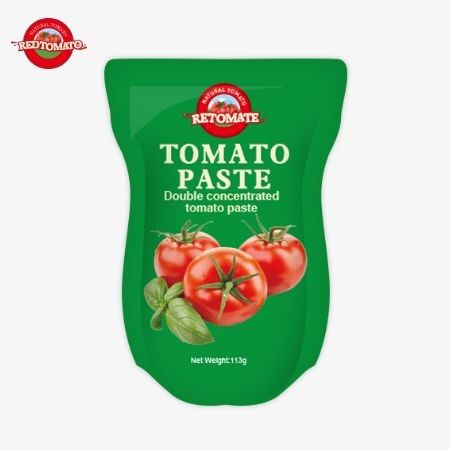 Nhà máy bột cà chua sản xuất 113g túi đứng theo tiêu chuẩn sản xuất ISO HACCP BRC và FDA