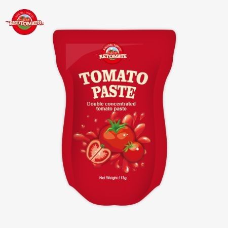 Nhà máy pha cà chua sản xuất 113g túi đứng theo tiêu chuẩn sản xuất ISO HACCP BRC và FDA
