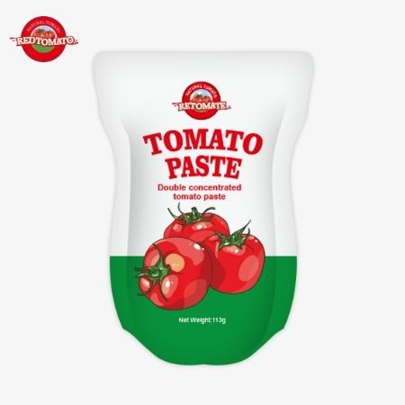 Nhà máy bột cà chua sản xuất 113g túi đứng theo tiêu chuẩn sản xuất ISO HACCP BRC và FDA