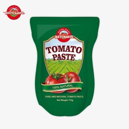 113g Các túi đệm cà chua đứng đứng tuân thủ tiêu chuẩn sản xuất ISO HACCP BRC và FDA