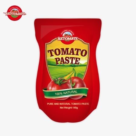 140g Stand-up sachet of Sweet and Sour Tomato Paste, có sẵn ở mức độ tinh khiết 22% đến 30%