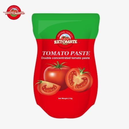 Sản xuất của 210g đứng lên túi cà chua bột bám theo ISO HACCP BRC và FDA tiêu chuẩn sản xuất