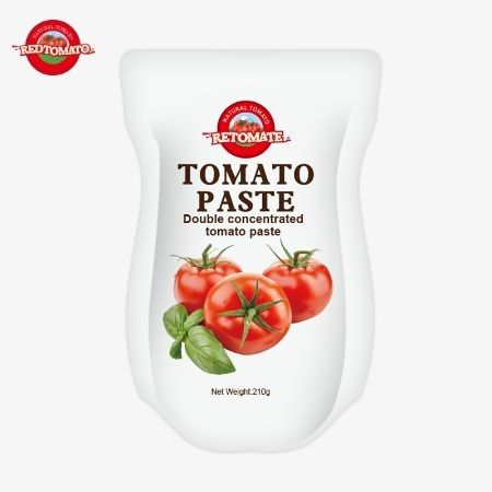 Việc sản xuất của 210g Stand-up Sachet Tomato Paste phù hợp với tiêu chuẩn sản xuất ISO HACCP BRC và FDA