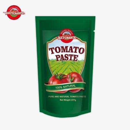 ISO Pouch Tomato Paste 227g Double Concentrated Tomato Paste với độ tinh khiết từ 30% đến 100%