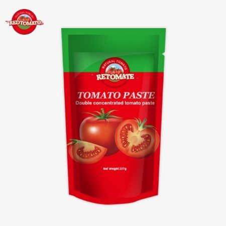 ISO Pouch Tomato Paste 227g Mùi cà chua tập trung gấp ba lần với mức độ tinh khiết từ 30% đến 100%
