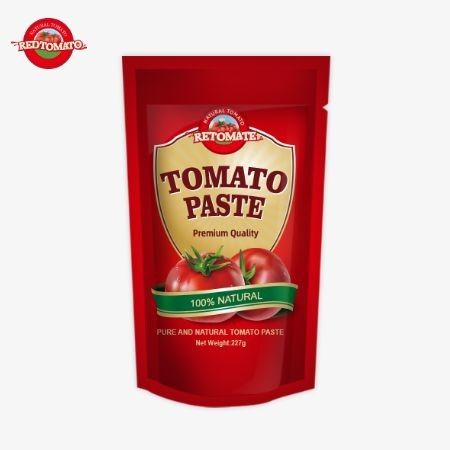 ISO Pouch Tomato Paste 227g Double Concentrated Tomato Paste với độ tinh khiết từ 30% đến 100%