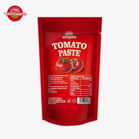 ISO Pouch Tomato Paste 227g Double Concentrated Tomato Paste với độ tinh khiết từ 30% đến 100%