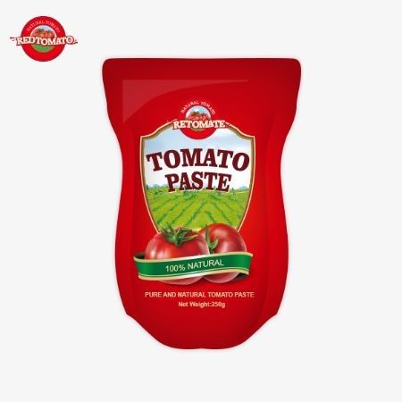 Trong một túi đứng lên món quà này chứa 250g của vị cà chua ngọt và vị ngọt với độ tinh khiết dao động từ 30% đến 100%