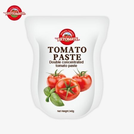 340g Stand-up sachet of Tomato Paste đáp ứng tiêu chuẩn ISO HACCP và BRC cho sự tuân thủ giá nhà máy