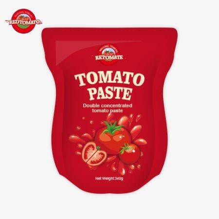Các 340g Stand-up túi của cà chua bột phù hợp với ISO HACCP và BRC tiêu chuẩn cho giá nhà máy