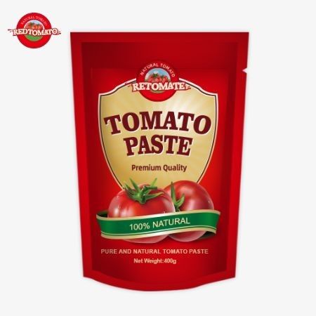 400g Stand-Up Sachet Tomato Paste thuận tiện ngon và tinh khiết từ 30% đến 100%
