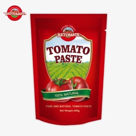 400g Stand-Up Sachet Tomato Paste thuận tiện ngon và tinh khiết 30%-100%