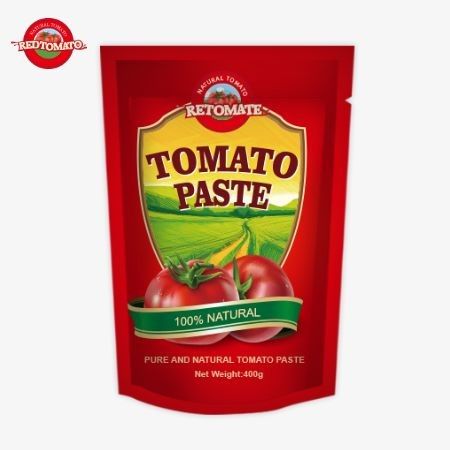 400g Stand-Up Sachet Tomato Paste thuận tiện ngon và tinh khiết từ 30% đến 100%