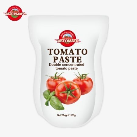 1100g Stand-up sachet of Tomato Paste đáp ứng tiêu chuẩn ISO HACCP, và BRC cho sự tuân thủ giá nhà máy