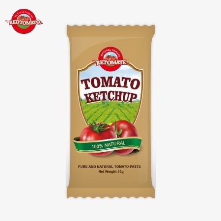 10g túi ketchup với hương vị chua ngọt và hương vị tự nhiên tinh khiết