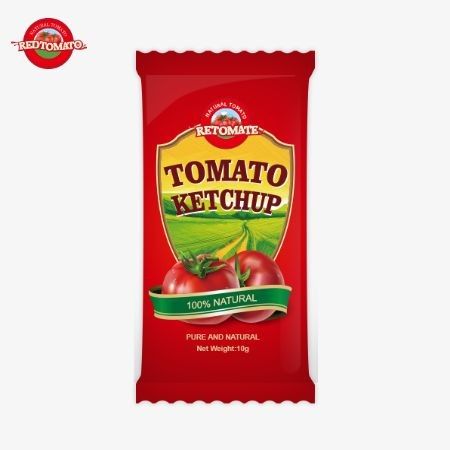 10g 1 túi cà chua Ketchup Hương vị ngọt ngào và phong phú, Hương vị tự nhiên tinh khiết Giá nhà máy