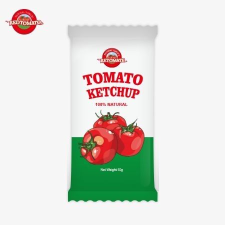 Một túi ketchup cà chua 10g cung cấp một hương vị ngọt ngào phong phú được làm từ các thành phần tự nhiên, có sẵn ở mức giá nhà máy