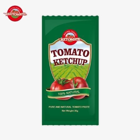 OEM túi nhỏ cà chua ketchup 30g vị ngọt và chua hương vị tự nhiên tinh khiết tiêu chuẩn ISO HACCP BRC FDAl