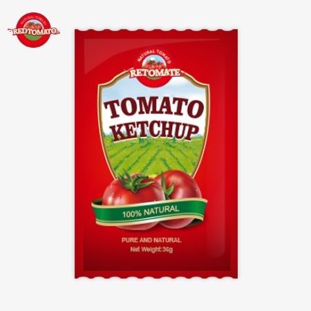 36g cà chua ketchup sachet OEM từ Trung Quốc Nhà máy làm bằng nguyên liệu tự nhiên tinh khiết được cung cấp ở giá nhà máy