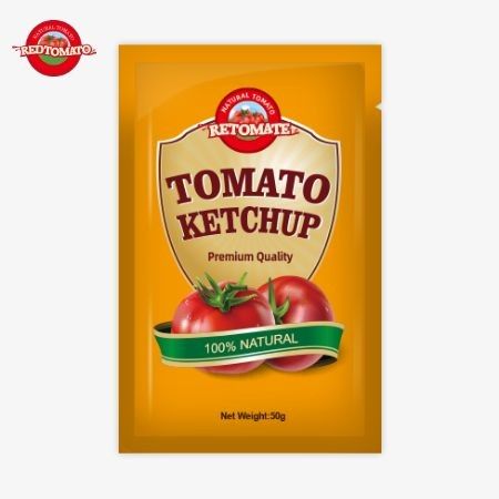 Giá nhà máy 50g Sachet Ketchup cung cấp gói thuận tiện dễ sử dụng để tiêu thụ dễ chịu