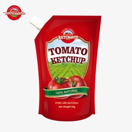 Các túi ketchup nguyên chất với hương vị tự nhiên 56g tiêu chuẩn ISO phù hợp với các tiêu chuẩn sản xuất quốc tế